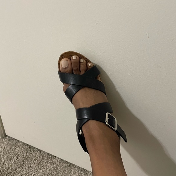 Diba black cork wedge shoes sz 6 1/2 - Picture 5 of 5